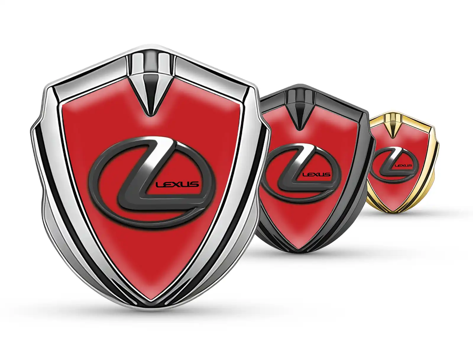Lexus Metallico Cupolato Emblema Stile Minimal Uni-Size